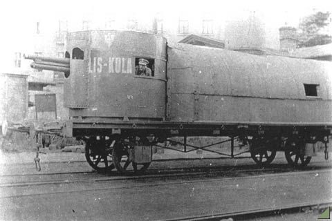 Wagon artyleryjski pociągu pancernego "Lis-Kula"